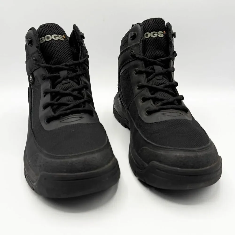 Bogs Shale Mid Glacialgrip WP Black Work Boots - Men’s US 9 / EU 42